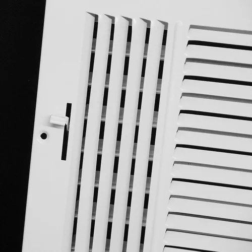 Miniatura 3 de Rejilla de suministro de aire de 3 vías de 10 pulgadas x 6 pulgadas - Tapa de ventilación y difusor - Cara plana estampada - Blanco.