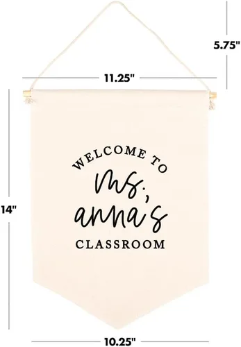 Miniatura 4 de Andaz Press Cartel de lienzo colgante – Tapiz de alfabeto y animales para colgar en la pared para bebé niña y niño, decoración de pared de guardería