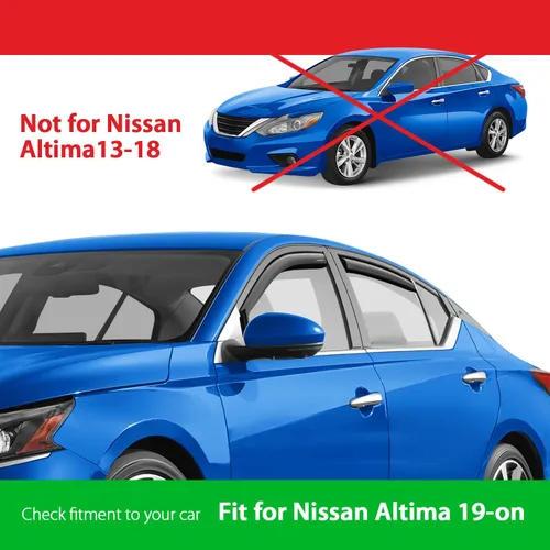 Miniatura 3 de Goodyear Deflectores de ventana de canal inastillables para Nissan Altima 2019-2026, protectores de lluvia, viseras de ventana para automóviles