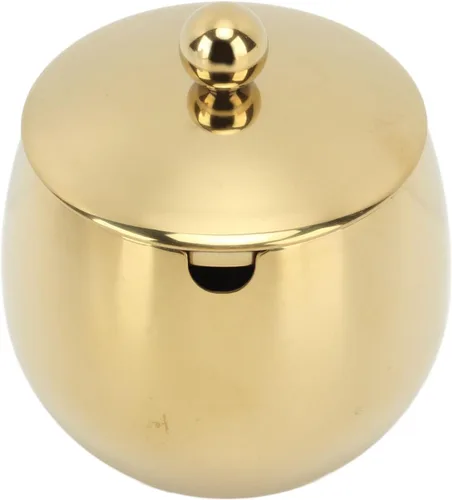 Pssopp Azucarero con tapa, tarro de acero inoxidable, recipiente para condimentos de cocina, recipiente pequeño para condimentos para el hogar y la