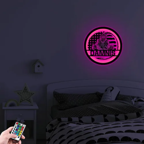 Miniatura 7 de Letrero de metal personalizado para jugador de béisbol con luz LED, nombre y número personalizado, arte de pared de béisbol, letrero de neón