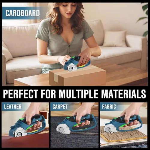 Miniatura 6 de Tijeras eléctricas inalámbricas para cortador de cartón con 4 cuchillas SK5, cortadores de caja eléctricos recargables de 4 V, potente herramienta
