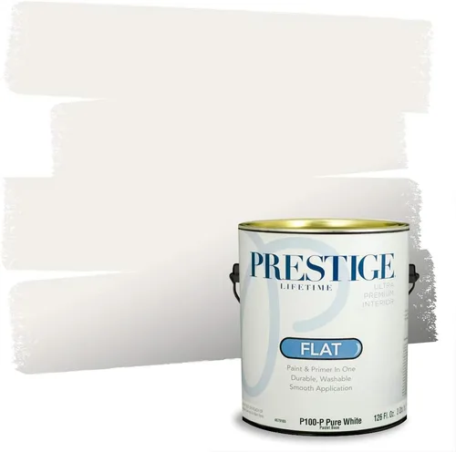 Miniatura 204 de PRESTIGE Paints - Pintura interior e imprimación en uno, 1 galón, cáscara de huevo, pimienta envejecida