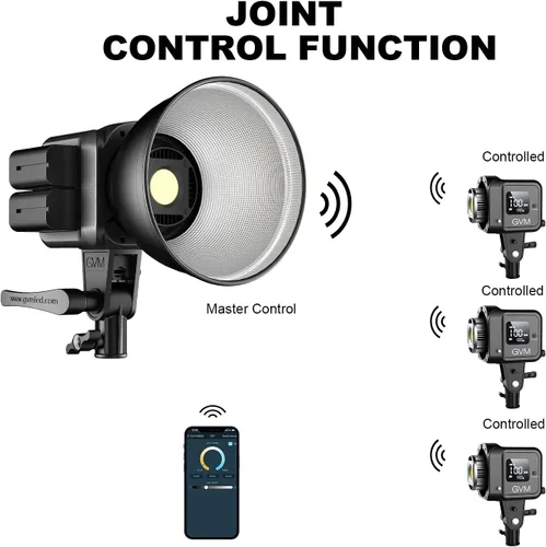 Miniatura 7 de GVM SD80S - Kit de luz de video COB de 80 W, iluminación continua de 5600 K para fotografía con montaje Bowens Softbox y soporte, 8 efectos de kit