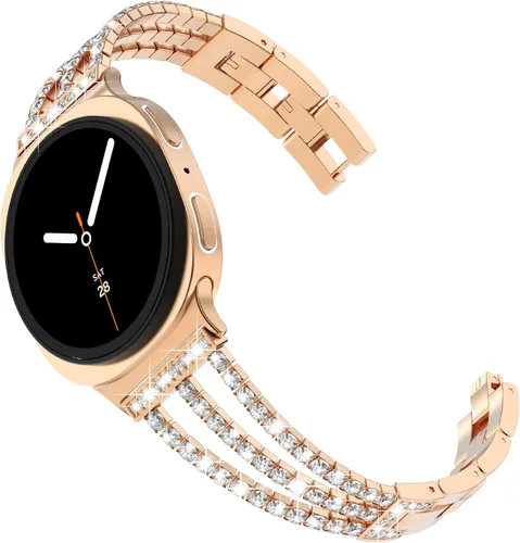 Miniatura 17 de FULLIFE Compatible with Samsung Galaxy Watch 7 6 5 4 FE Band 40mm 44mm for Women, Jewelry Metal Wristband Strap for Galaxy Watch 6 Classic 4 Classic