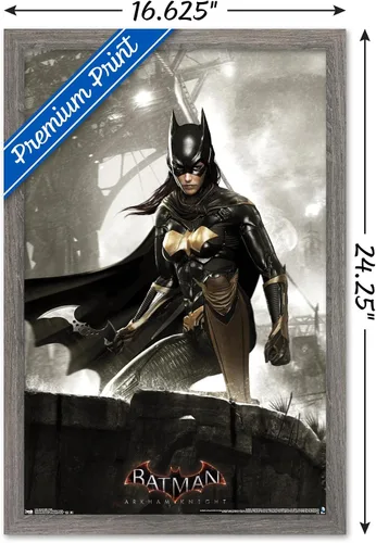 Miniatura 3 de Trends International DC Comics Video Game-Arkham Knight-Batgirl - Póster de pared, 14.72 x 22.37 pulgadas, versión enmarcada de madera de granero