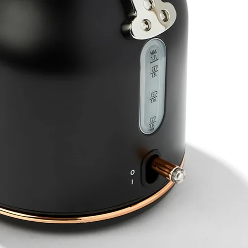 Miniatura 8 de Haden Dorset - Hervidor eléctrico de acero inoxidable de 1,7 litros, hervidor de agua caliente con base de 360 grados y apagado automático, negro