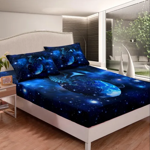 Miniatura 34 de Feelyou - Juego de sábanas con diseño de árbol de la vida, sábana bajera ajustable con ramas de temática natural, juego de ropa de cama, flores