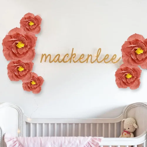 Miniatura 5 de BEISHIDA 6 piezas de flores de papel para decoración de fiestas, decoración de boda, pared de fondo, decoración de habitación, despedida de soltera