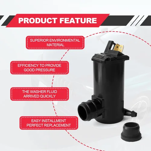 Miniatura 4 de Bomba de lavado de parabrisas, compatible con Acura Honda Suzuki, reemplaza al OEM: 38512SC4673, 38512SC4672, 38512SDAA01, Delco 8-6721, Bomba