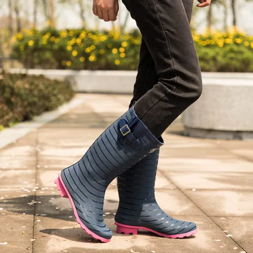 Miniatura 7 de K KomForme Botas de lluvia para mujer impermeables para uso al aire libre con cómoda plantilla