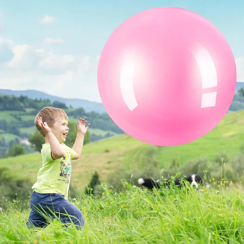 Miniatura 5 de Jenaai 30 Inch Large Bouncy Balls Giant Inflatable Rubber Kickballs Big Outdoor Exercise Jumping Hopping Ball for Outdoor Activity Sports Party Decor