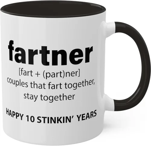Miniatura 2 de Taza de 10 aniversario, regalos de boda de 10 aniversario para marido, regalos de boda de aniversario de 10 años para esposa, 10 años de matrimonio
