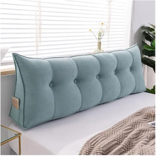 Miniatura 9 de Almohadas de cuña para cabecero + almohada de cuña para descansar y leer, cojín triangular súper suave, soporte de posicionamiento, almohadas largas