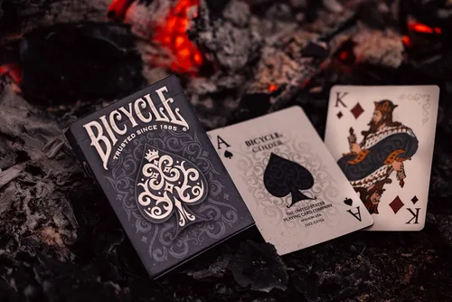 Miniatura 6 de Bicycle Cinder - Juego de cartas premium, lámina de humo plateado, 1 baraja