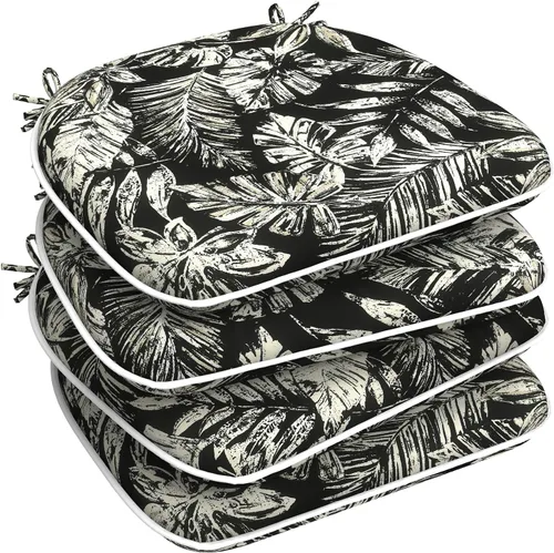 Miniatura 25 de LVTXIII - Cojines de asiento de patio de 16 pulgadas de profundidad x 17 pulgadas de ancho, cojines para sillas de exteriores, para todo tipo de gris