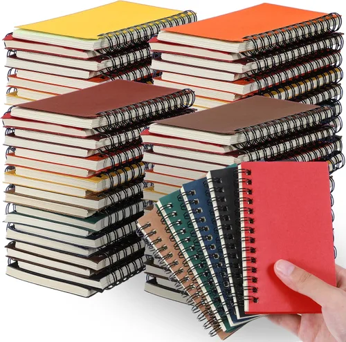 Miniatura 33 de Jutom 18 piezas de pequeños cuadernos en espiral, blocs de notas 3x5 a granel, pequeños cuadernos de bolsillo, mini blocs de notas con páginas