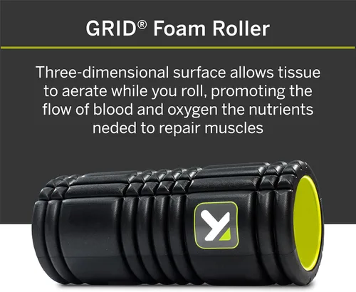 Miniatura 2 de TriggerPoint Grid - Rodillo de espuma original negro de 13 pulgadas + bola de masaje MB1 para masaje muscular corporal saludable