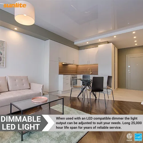 Miniatura 5 de Sunlite Foco reflector LED MR16 41653, 7 vatios (reemplazo de bombilla halógena de 50 W) 120 voltios, 550 lúmenes, haz de inundación de 35°, base