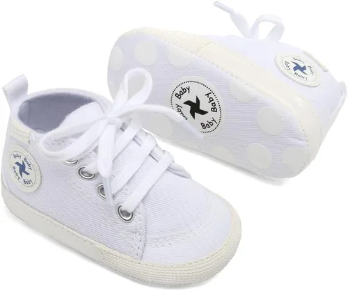 Miniatura 4 de Zapatos para bebés y niñas, suela antideslizante suave, para recién nacidos, para primeros pasos, de lona, de mezclilla, unisex, para bebés