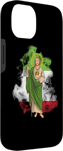 Miniatura 3 de Funda para iPhone 14 San Judas Tadeo con Bandera de México