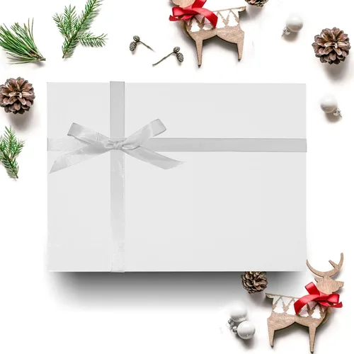 Miniatura 3 de 12 cajas de regalo grandes blancas con tapa, caja de regalo plegable de 12 x 9 x 4 pulgadas con cinta, cajas de regalo de fiesta para regalos, día