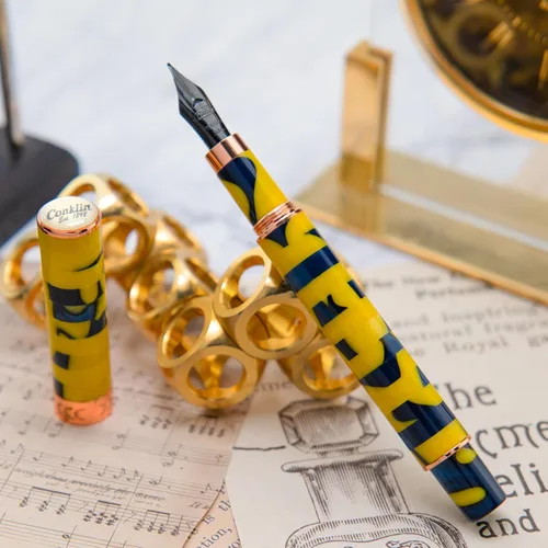Miniatura 7 de Estilograma Mosaico Pluma estilográfica Amarillo/Azul- M