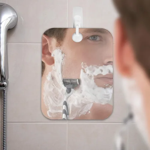 Miniatura 6 de Shave Well - Espejo de ducha con gancho adhesivo antivaho y espejo de ducha de succión de pared de viaje para hombres y mujeres, portátil, de mano