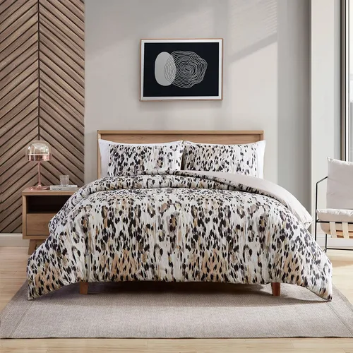 Miniatura 12 de Kenneth Cole New York - Juego de funda de edredón tamaño King, ropa de cama reversible de algodón con fundas a juego, decoración moderna del hogar