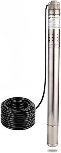 Bomba de Pozo de Tornillo de Acero Inoxidable de 2 Pulgadas 220V/60Hz Bomba Sumergible para Pozo Profundo 0.5Hp 164 pies Bomba de Agua de Pozo 50mm