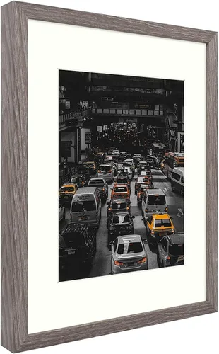 Miniatura 5 de Golden State Art, Marco de fotos de 11 x 14 pulgadas, para pared, fotos y pósteres de 8 x 10, pintura/impresión, bodas, paisajes (gris, paquete de 2)