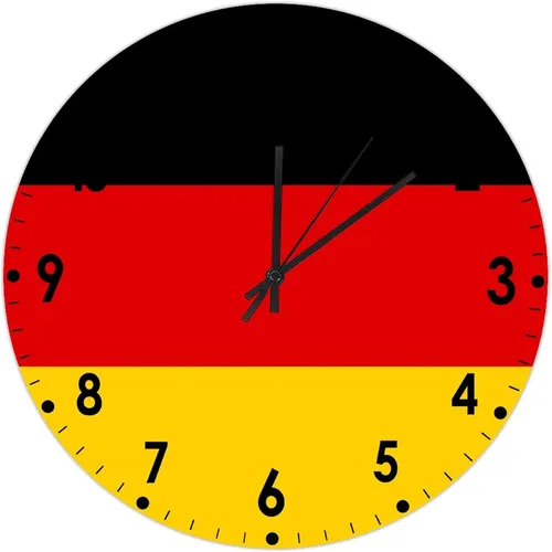 Miniatura 196 de Cheyan Reloj de pared con bandera de Canadá de 12 pulgadas, silencioso, sin tictac, de PVC, funciona con pilas, reloj redondo decorativo, regalo