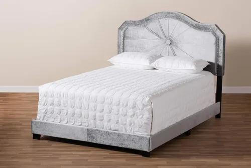 Miniatura 7 de Baxton Studio Camas (se requiere somier), Queen, gris