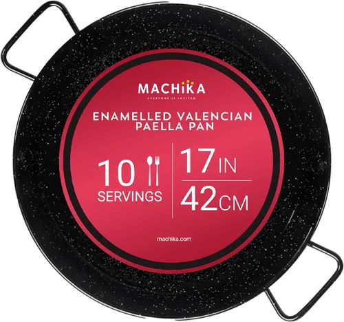 Miniatura 8 de Machika Paellera Esmaltada Paellera Sartén para Recetas de Paella y Arroz Perfecta para Interior y Exterior Fácil Limpieza Recubrimiento