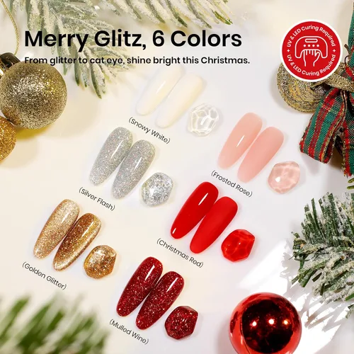 Miniatura 21 de Beetles - Kit de esmalte de uñas de gel rosa nude con lámpara de uñas LED UV, 6 piezas, kit de iniciación, gel base, capa superior, juego de esmalte