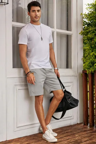 Miniatura 8 de JMIERR Men's Casual Shorts - Cotton Drawstring Summer Beach Stretch Twill Chino Golf Shorts