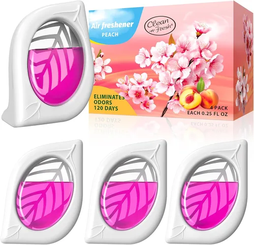 Miniatura 9 de Ambientador para el hogar, paquete de 4, manzana y canela, eliminador de olores para armarios de áreas pequeñas, baño, mascotas, olores fuertes