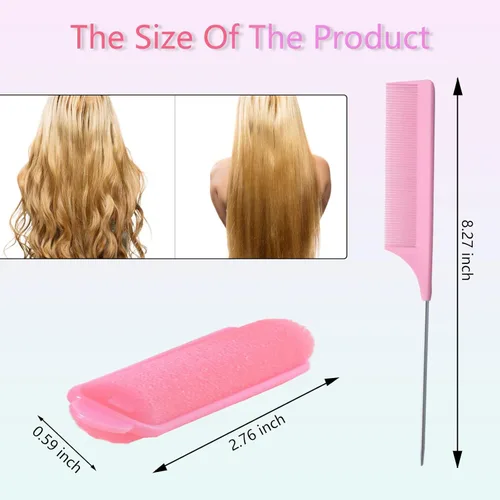 Miniatura 3 de Juego de 44 rodillos de esponja de espuma de 0.59 pulgadas, rizador de esponja flexible para peinar el cabello, rizadores de pelo suaves para dormir