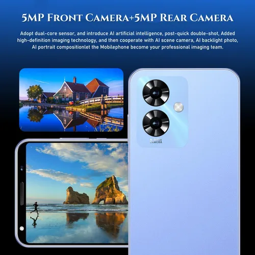 Miniatura 4 de Note 60 Teléfonos móviles, pantalla HD de 5.0 pulgadas, cámara dual SIM dual, 16 GB de ROM 【Ampliable hasta 128 GB】, compatible con Negro