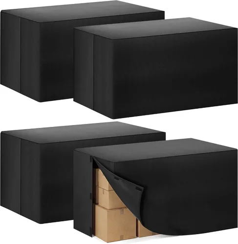 Miniatura 10 de Fixwal Fundas de mesa, paquete de 2 fundas ajustadas de 4 pies, protector de mesa negro para mesa plegable, mantel ajustado de 48 x 24 pulgadas