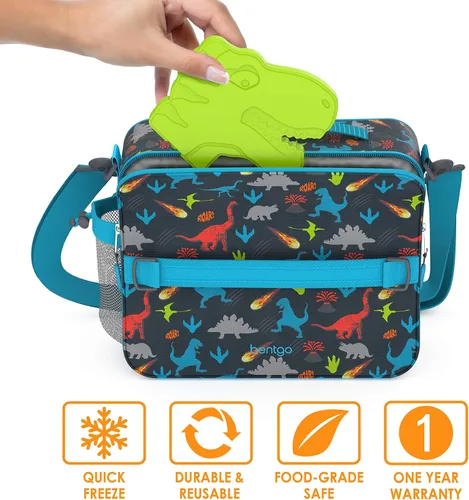 Miniatura 3 de Bentgo Buddies - Bolsas de hielo delgadas reutilizables para loncheras, bolsas de almuerzo y enfriadores, multicolor, paquete de 4