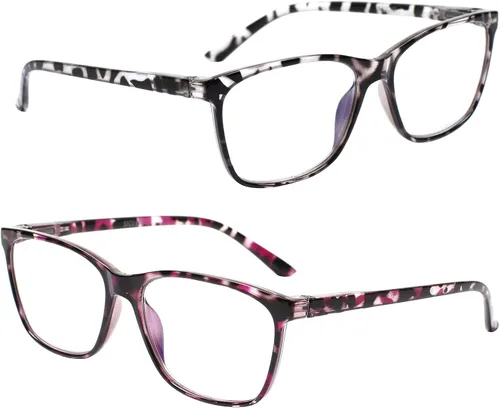 Miniatura 6 de SIGVAN Lentes de lectura para mujer, con bloqueo de luz azul, bisagra de resorte, diseño de moda, lentes con estampado para mujer Mezcla C5