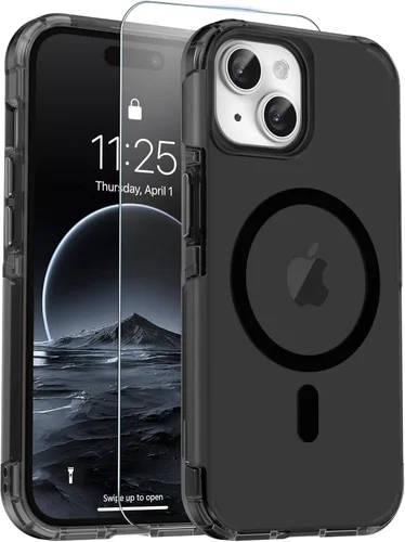 Miniatura 8 de jaroco Funda magnética para iPhone 11 con protector de pantalla, protección resistente, compatible con MagSafe, protección contra caídas de grado
