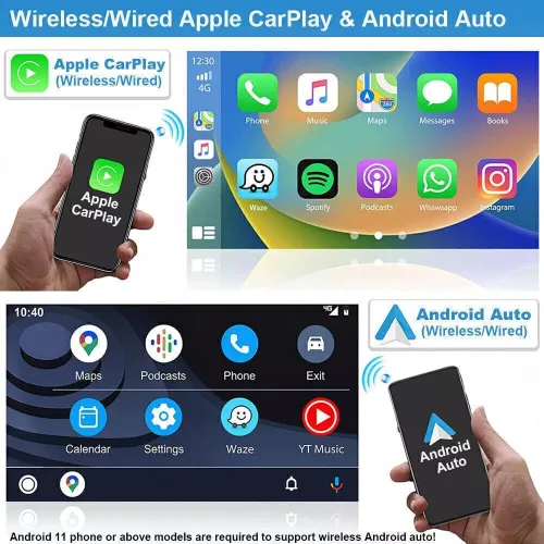 Miniatura 7 de 4+64G Android 13 Radio de coche para Ford F150 2009-2014 F-150, pantalla táctil de 9 pulgadas inalámbrica 2 Din Carplay Android Radio estéreo