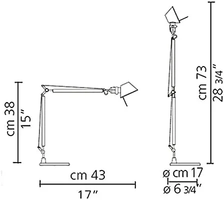 Miniatura 2 de Artemide Tolomeo Micro Bicolor Ajustable Sobremesa Edición Limitada - Nero/Corallo
