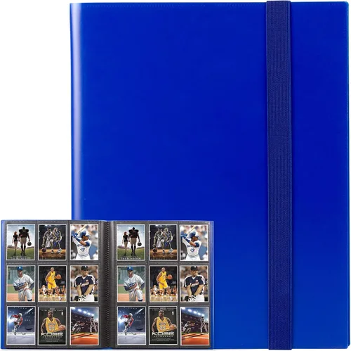 Miniatura 21 de GEAoffice Carpeta para Tarjetas, Álbum Carpeta de Tarjetas Coleccionables de 9 Bolsillos, Carpeta de 360 Bolsillos de Carga Lateral para Tarjetas