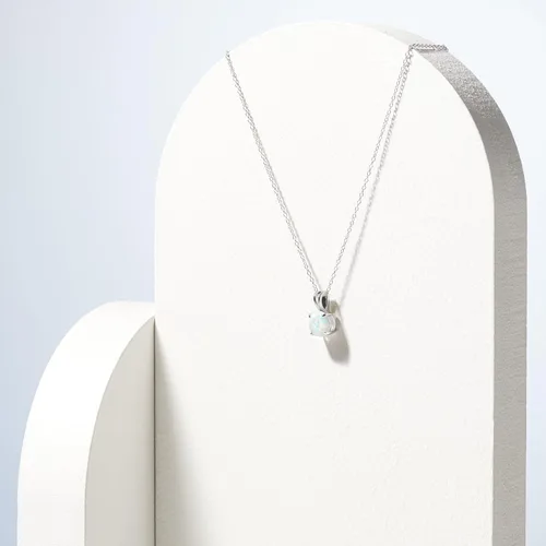 Miniatura 4 de Amazon Essentials Collar con colgante de piedra natal de corte redondo de plata de ley de 18 pulgadas (anteriormente colección Amazon)