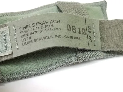 Miniatura 2 de Correa de barbilla ACH de 4 puntos sin pernos y tornillos para casco MICH y A.C.H de Military issued