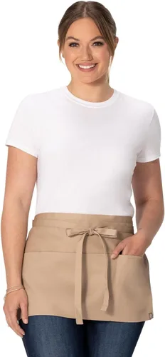 Miniatura 18 de Chef Works Delantal de camarera unisex Negro (paquete de 2)