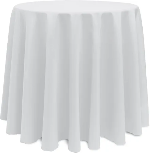 Miniatura 39 de ULTIMATE TEXTILE Mantel redondo de lino de poliéster de 90 pulgadas, color caqui café